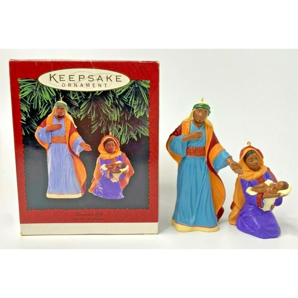 1995 Hallmark Heaven's Gift Set Of 2 Ornaments U37‎